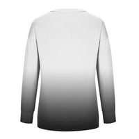 Ženski pulover s dugim rukavima OIEYUZ Trendy Gradijent boja Crew Crw duksera Ležerni list