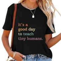 Košulje za učitelje smiješno ženski učiteljski život majica Grafički tees Slatke ležerne pamučne majice