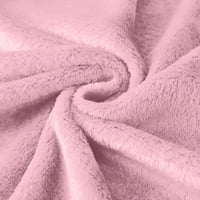 Guvpev ženska jesenina i zima labav solid ubodeći džepove dugih rukava Plišani kaput od karata - ružičasti