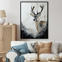 Art DesimanArt Brown jelen u divljim slikarcima I životinje jelena uokvirena platna otiska unutra. Široko