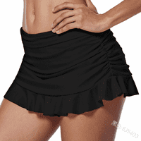 Lanner ženska suknja s kratkim podrumcima od rufffles sukseli bikini tankani bikini donji crni l