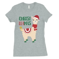 Krist Llamas Cool Mornary Womens košulja Božićni poklon