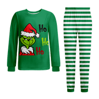 Porodica koja se podudaraju sa božićnim pidžamama Božić Santa Monster crtane veličine ispisa za djecu