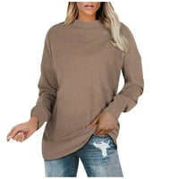 Žene Ležerne prilike u boji Dugih rukava O-izrez T-majice Duks bluza Dressy Casual Fall Top košulja