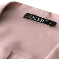 Beiwei Women obični rukavi šifon je nepravilna labava bluza tunika dame preveliki ljetni ogrtači ružičasti