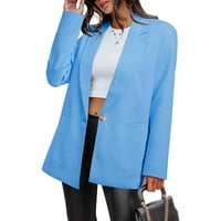 Žene Ležerne bluže, Ležerne prilike sa punim dugim rukavima, tanka radna ured za pad tanke jakne jakne