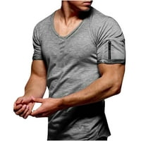 Muška modna atletska majica vježbajte mišićne majice V-izrez T-majica s majicom