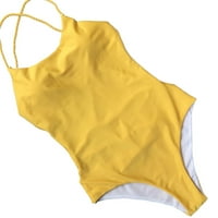 Ženski kupaći kupaći kostimi za zavojni kostimi za kupaće kostime kupaći odjevanje žutim m