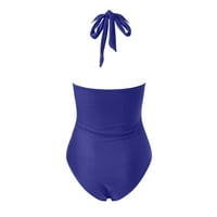 Bikini pletiva ženski kupaći kostimi s punim V-izrezom ruffle elegantni tanki kupaći kostim mini-bikini