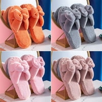 Prilično Comy ženske krznene papuče Flip Flop Open Toe Ugodna kuća Memory pjena Sandale slajdova Mekani