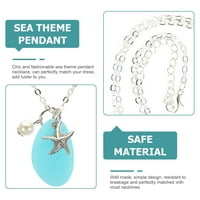 Ogrlica za morsku temu Beach Style Pearl Privjesak Ogrlica poklon za žene Djevojke Dama