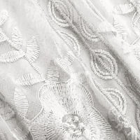 ECQKAME vjenčane haljine za žene boemske ljetne V-izrez čipke čvrste boje mekana udobna duga haljina bijela XL na klirensu