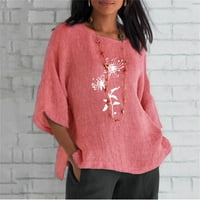 GAECUW posteljine za žene plus veličine vrhovi bluze s kratkim rukavima The Regularne fit pulover majice