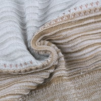Hanas vrhovi ženske modne casual patchwork V-izrez duge rukave džemper bluza vrhovi sivi xxl