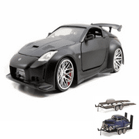 Diecast paket automobila i prikolice - Nissan 350z, crna - Jada igračke - skala dielat model igračka