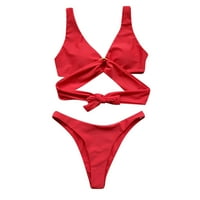 Ženski bikini kupaći kostimi su setovi za kupaće kostimi za plivanje kravata Tip Print Beachwardwward