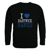Love Hartwick College Hawks Fleece Crewneck Pulover Dukseri