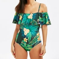 Binmer Women Ljetni kupaći kostim plus veličine Jednostruki zavoj list list seksi kupaći kostim