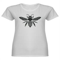 Crno-bijela pčela dizajna oblikovana majica žena -image by shutterstock, ženska x-velika