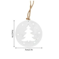 Ploknplq Božićni ukrasi Početna Dekor Iron Snowflake Božićni drv Privjesak Božićni ukrasi Bijeli privjesak