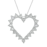 Carat Diamond Heart Privjesak ogrlica u 10k bijelo zlato