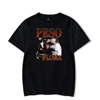 Peso Pluma Merch World Concert Tour Graphic majica Hip Hop Thirt Vintage kratki rukav Ležerne prilike