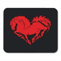 Crveni crni heart konj Jednostavno zapadno ljepota Cartoon Proslava miševaPad Mouse Pad Mouse Mat