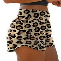 Rejlun Ženska dna Leopard Print Mini pantske lubanje kratke vruće hlače Ležerne ljetne kratke hlače