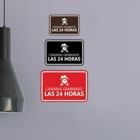ZNAČI BYLITA Classic Framed Cámaras Grabando Las Horas Sigurnosni znak - Veliki