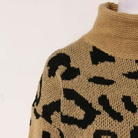 Kpoplk džemperi za žene turtleneck dugih rukava jasno toplo pulover majice A, XL