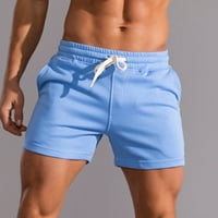 Muške kratke hlače Čvrste pamučne pakete 3 točke pantalone Sportska elastična srednja struka kratke