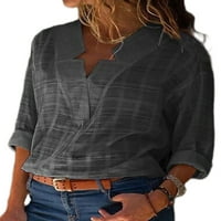 Paille žene Osnovna elegantna tunika košulja Labava uredska bluza obične poslovne majice Pink 5xl