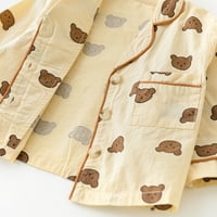 Toddler Kids pidžama jesenski dječaci Djevojke dugih rukava crtani otisci vrhovi hlače za spavanje odjeća