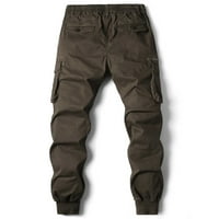 Zkozptok muške hlače planinaru više džepova na otvorenom ravne noge debelim zimskim korijetima, kafa, m