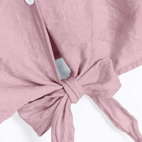 Aaimomet vrhovi za žene casual ženska bluza modni casual bez rukava, ružičasti s