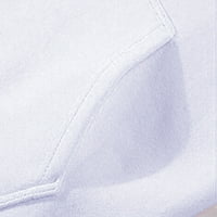 Duks duge za muškarce dugačak duks s kapuljačom s kapuljačom sa kapuljačom i jaknom jesen bluza casual kaput muške modne dukseve bijele 2xl