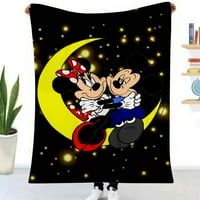 Mickey Minnie Mouse Cartoon Classic Fleece pokrivač meka, komforno, toplo za krevet za krevet dnevni boravak toplo nejasna pokrivačica za dječake