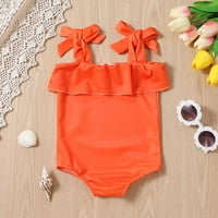 GUBOTARE Ljeto Toddler Girls Ruffles Cvijeće Printira kupaće kostime Onesie kupaći kostim bikini Dva
