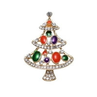 Keusn Božićna dekoracija odjeća Creative Holiday Brooch božićno drvce Brooch