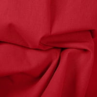 TOQOT Womens Casual Bluze - majice kratkih rukava pamučna posteljina pune boje Ljetni vrhovi crvene