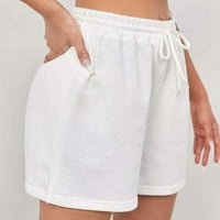 Tkinga modne ženske ljetne vježbe kratke hlače Ležerne prilike za trčanje hlače bijele xl