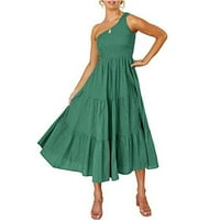 Clearsance Ljetne haljine za žene V-izrez za odmor Mini kratki ispisani haljina s linijskim rukavima