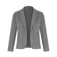 Promocija na prodaju, XiaOffenn ženske casual jakne za blejler odijelo s dugim rukavima Otvoreno s džepovima