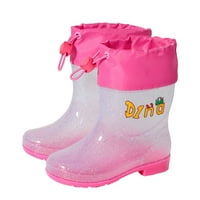 Djevojke čizme za kišni čizme dječje cipele ravne crtane čizme za kišu mogu biti vezane u usta prozirne