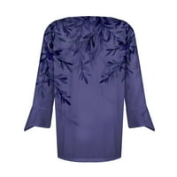 Ljetna ušteda! Tofotl Ljetni vrhovi za žene rukavi V-izrez casual majice Modni ispisani udobni bluze