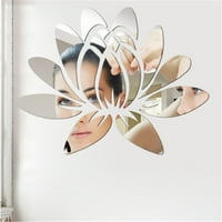 3D ogledalo zidne naljepnice za zidove višebojne cvijeće naljepnica za cvijeće Kućna soba Umjetnički musi