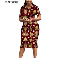 Afričke turnesne haljine za žene kratki rukav Dashiki Tradicionalna odjeća WY6482