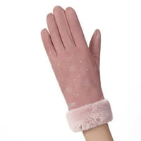 Ženska zimska toplo plišana zgušnjavane rukavice za zgužvne na otvorenom