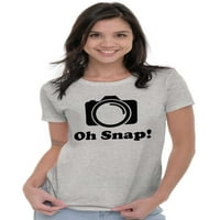 OH Snap Camera Snaphot Slatka hobi Ženska majica Dame Tee Brisco Marke 3x