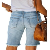 Grianlook dame Camo sa džepovima Ljetni traper kratke hlače u nevolji mini pantalonima odmora za odmor